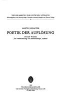 Poetik der Auflösung by Martin Kubaczek