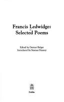 Cover of: Francis Ledwidge, selected poems