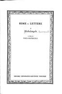 Cover of: Rime e lettere