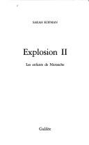 Cover of: Explosion 2: les enfants de Nietzsche