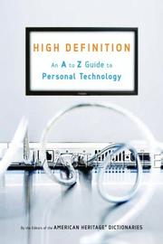 Cover of: High Definition: An A to Z Guide to Personal Technology