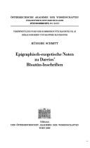 Epigraphisch-exegetische Noten zu Dareios' Bīsutūn-Inschriften by Rüdiger Schmitt