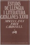 Cover of: Miscel.lània Jordi Carbonell