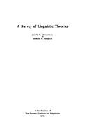 A survey of linguistic theories by Jerold A. Edmondson
