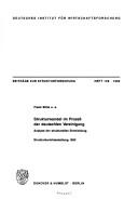 Cover of: Strukturwandel im Prozess der deutschen Vereinigung: Analyse der strukturellen Entwicklung : Strukturberichterstattung 1992