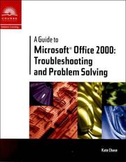 Cover of: A Guide to Microsoft Office 2000: Troubleshooting & Problem Solving