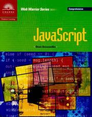 Cover of: JavaScript - Comprehensive