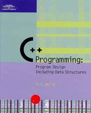 Cover of: C++ Programming: Program Design Including Data Structures