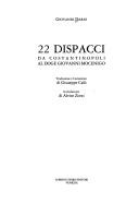 22 dispacci da Costantinopoli al doge Giovanni Mocenigo by Giovanni Dario