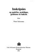 Cover of: Inskripsies op padrões, posklippe, grafstene en bakens