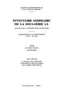 Inventaire sommaire de la sous-série 1-L by Archives départementales de la Haute-Garonne.