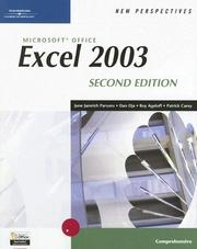 Cover of: New Perspectives on Microsoft Office Excel 2003, Comprehensive, Second Edition (New Perspectives (Paperback Course Technology))