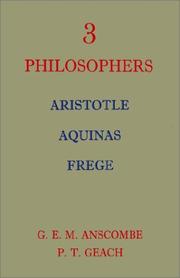 Cover of: Three Philosophers: Aristotle, Aquinas, Frege