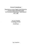 Cover of: Dispositionen von den Orgeln in den Kirchen der Unterherrschaft und Oberherrschaft des Fürstentums Schwarzburg-Sondershausen, 1870-1883