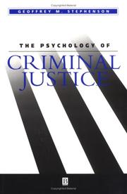 Cover of: The psychology of criminal justice