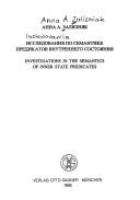 Cover of: [Issledovanii͡a po semantike predikatov vnutrennego sostoi͡anii͡a] =: Investigations in the semantics of inner state predicates