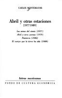 Cover of: Abril y otras estaciones, 1977-1989