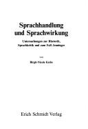 Sprachhandlung und Sprachwirkung by Birgit-Nicole Krebs