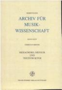 Cover of: Hexachord, Mensur und Textstruktur: Studien zum französischen Lied des 14. Jahrhunderts
