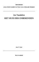 Cover of: Jos Vanderloo, Het huis der onbekenden