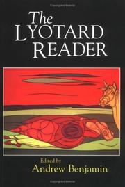 Cover of: The Lyotard reader