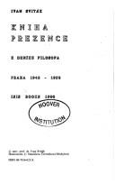 Cover of: Kniha prezence: z deníku filozofa, Praha, 1948-1958