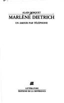 Cover of: Marlène Dietrich: un amour par téléphone