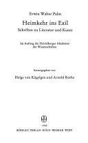 Cover of: Heimkehr ins Exil: Schriften zu Literatur und Kunst