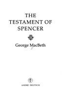 Cover of: The testament of Spencer