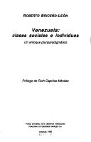 Cover of: Venezuela: clases sociales e individuos : un enfoque pluriparadigmático