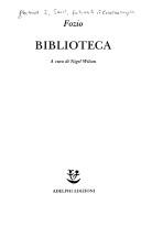 Cover of: Biblioteca by Photius I Saint, Patriarch of Constantinople