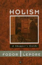 Cover of: Holism by Jerry A. Fodor, Ernest Lepore