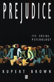 Cover of: Prejudice by Rupert Brown, Rupert Brown