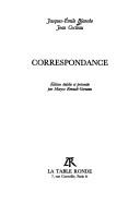 Cover of: Correspondance by Jean Cocteau