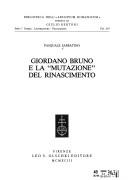 Cover of: Giordano Bruno e la "mutazione" del Rinascimento