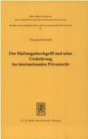 Der Haftungsdurchgriff und seine Umkehrung im internationalen Privatrecht by Claudia Schmidt