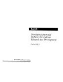 Cover of: Developing improved deflators for defense research and development