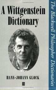 Cover of: A Wittgenstein dictionary