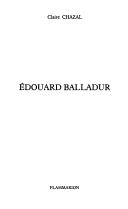 Cover of: Edouard Balladur by Claire Chazal