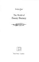 Cover of: The world of Fanny Burney
