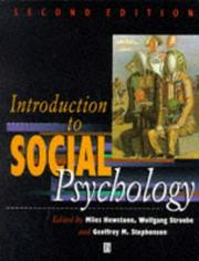 Cover of: Introduction to social psychology: a European perspective