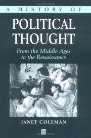Cover of: A History of Political Thought | Janet Coleman