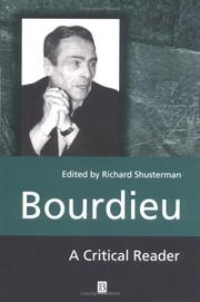 Cover of: Bourdieu by Richard Shusterman