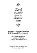 Cover of: Barok w polskiej kulturze, literaturze i języku: materiały z konferencji naukowej 25-29 sierpnia 1987 r. w Krakowie
