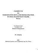 Cover of: Über 775 Jahre Witten: Katalog zur Ausstellung des Vereins für Orts- und Heimatkunde in der Grafschaft Mark zu Witten