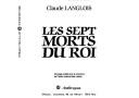 Cover of: Les sept morts du roi