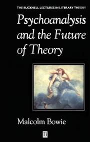 Cover of: Psychoanalysis and the future of theory
