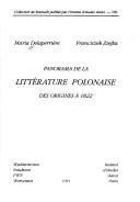 Cover of: Panorama de la littérature polonaise, des origines à 1822