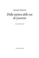 Cover of: Della natura delle cose di Lucrezio by Titus Lucretius Carus