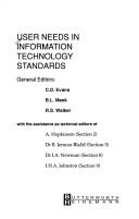 Cover of: User needs in information technology standards